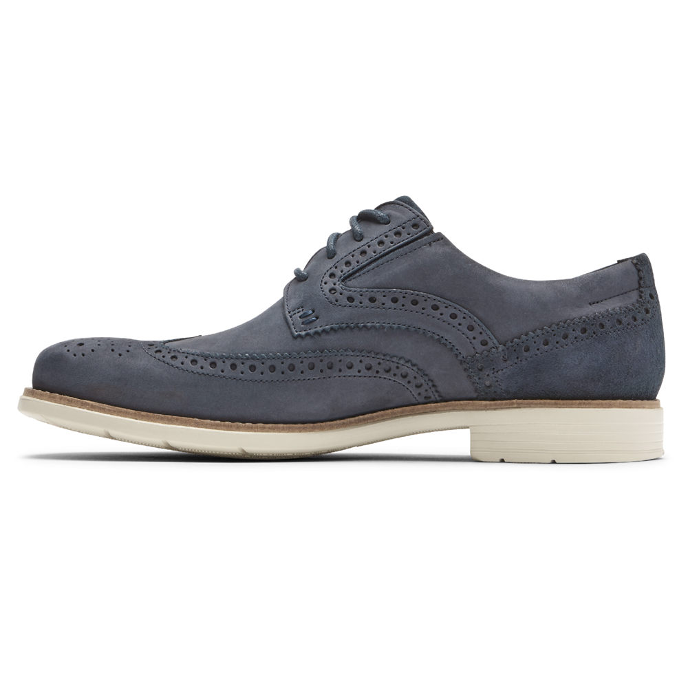 Rockport Singapore Mens Sneakers - Total Motion Classic Dress Wingtip Blue - XU2451307